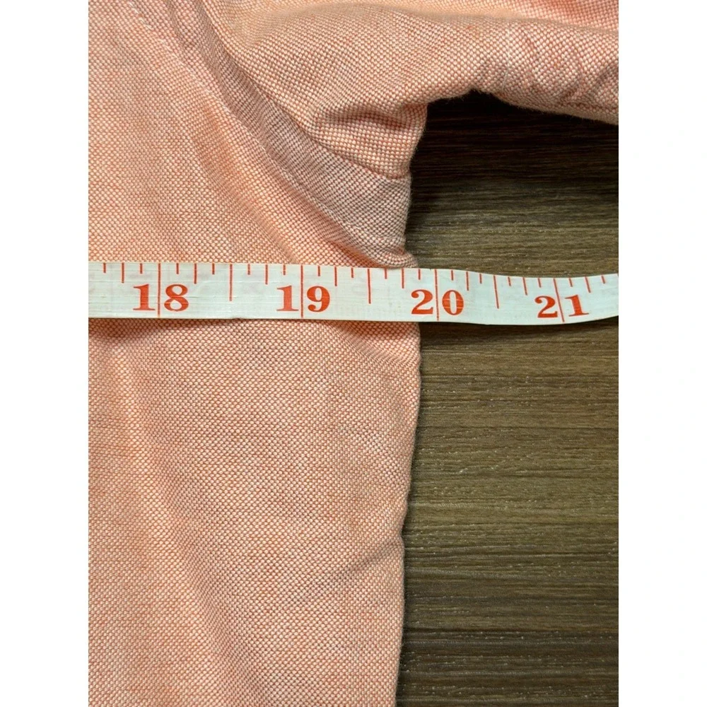 Polo Ralph Lauren Mens Classic Fit Short Sleeve Oxford Shirt Orange Sz Small